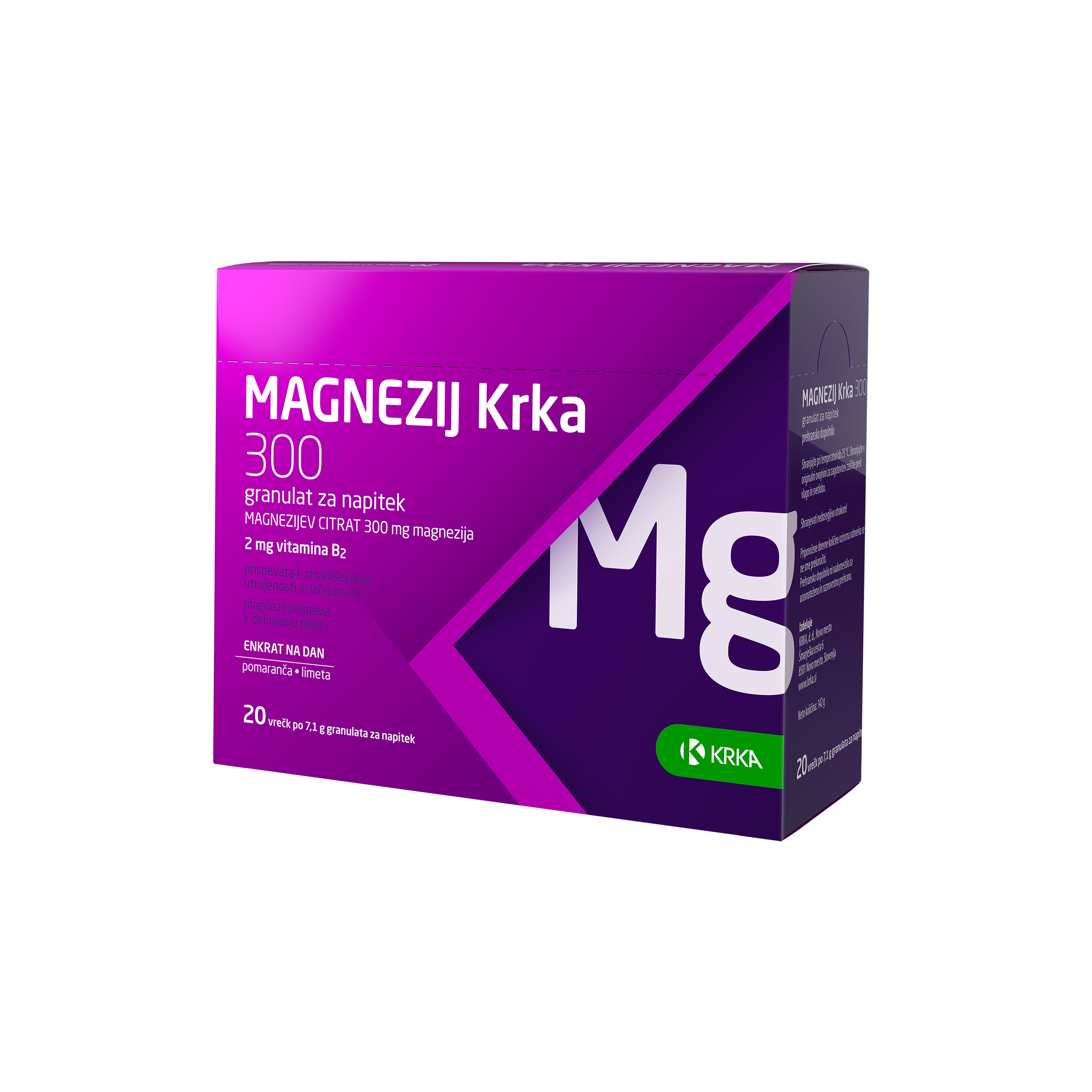 Magnezij Krka 300, 20 vrečk