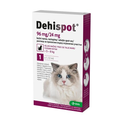 Dehispot, kožni nanos, raztopina za velike mačke od 5-8 kg