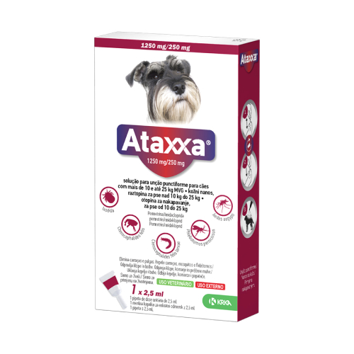 Ataxxa, kožni nanos, za pse nad 10 kg do 25 kg