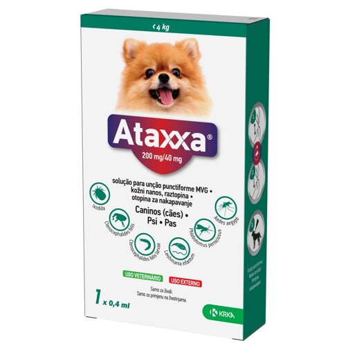 Ataxxa, kožni nanos, za pse do 4 kg