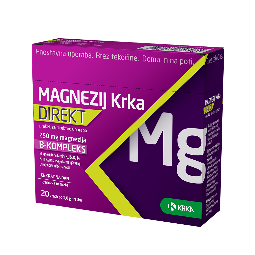 Magnezij Krka DIREKT, 20 vrečk