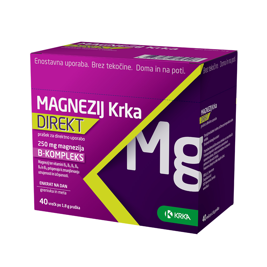 Magnezij Krka DIREKT, 40 vrečk