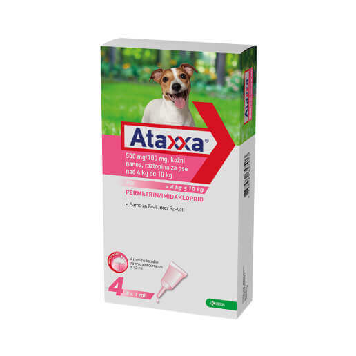 Ataxxa, kožni nanos, za pse nad 4 kg do 10 kg