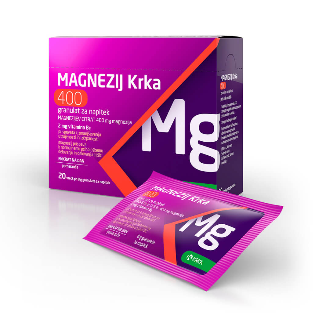 Magnezij Krka 400, 20 vrečk