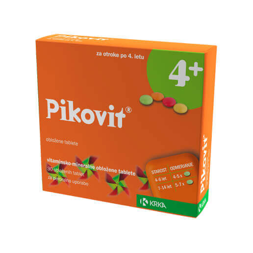 Pikovit 4+, 30 obloženih tablet