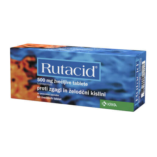 Rutacid, 20 in 60 žvečljivih tablet